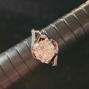 2.5CTW VVSD Size 6 Moissanite Solitaire Ring set in .925 Sterling Silver